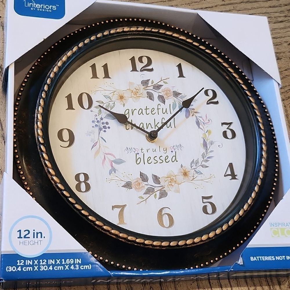 Inspirational wall clock NWT